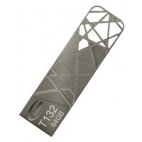   64Gb TEAM T132 Drive USB 3.0, Metal case, Silver (765441011939)