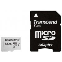   Transcend 64GB microSDXC Class 10 UHS-I U1, (SD ) / TS64GUSD300S-A