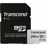   Transcend 256GB microSDXC Class 10 UHS-I U3, V30, A1 TS256GUSD300S-A