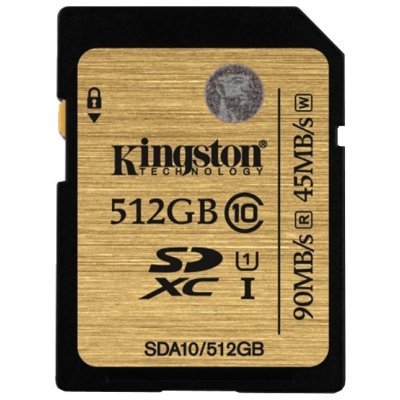    Kingston 512GB SDXC Class 10 SDA10/512GB UHS-I